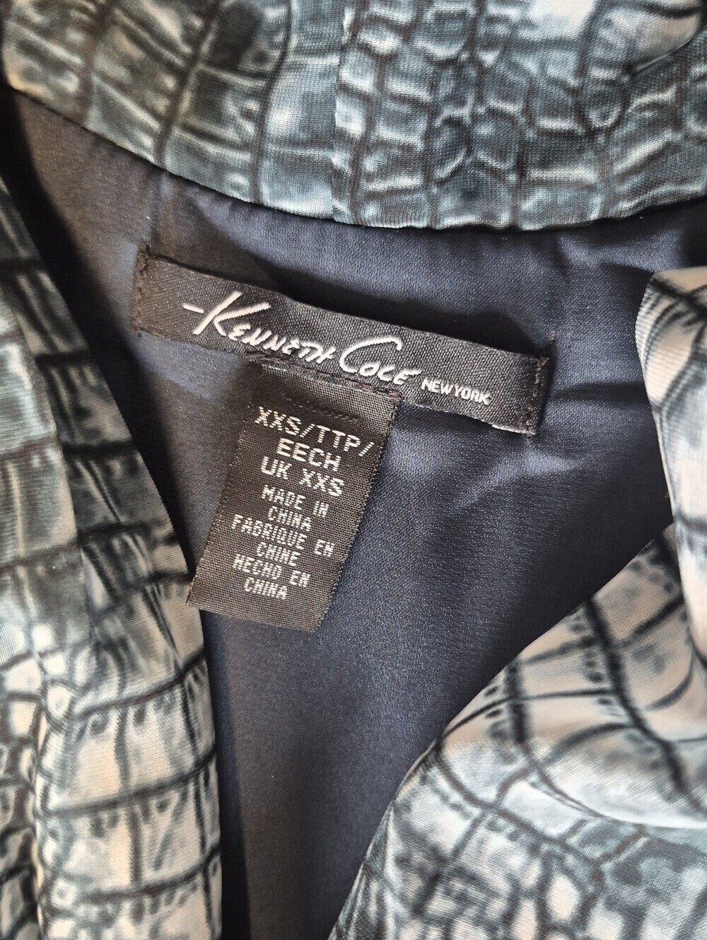 Kenneth Cole New York Faux-Snakeskin Wrap Mini Dress - Picture 6 of 6